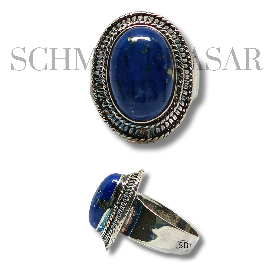 SILVER LAPIS LAZULI STONE RINGS