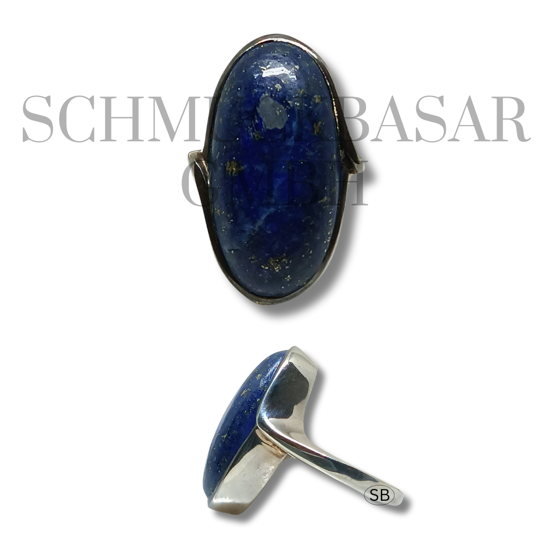 SILVER LAPIS LAZULI STONE RINGS