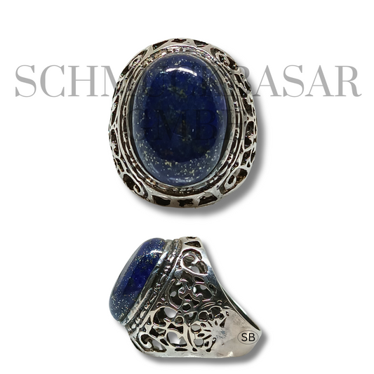 SILVER LAPIS LAZULI STONE RINGS