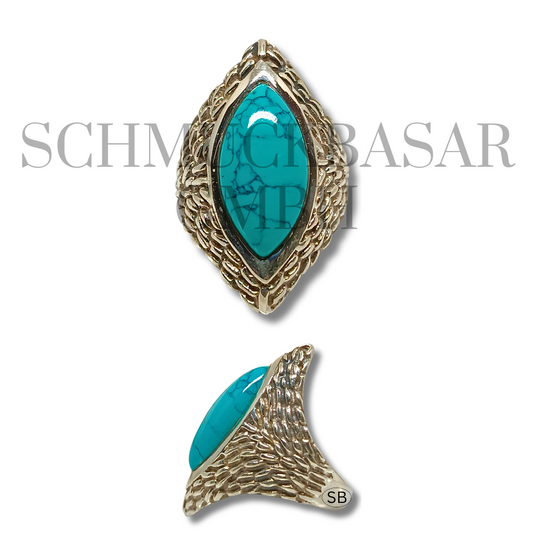 SILVER TURQUOISE STONE RINGS