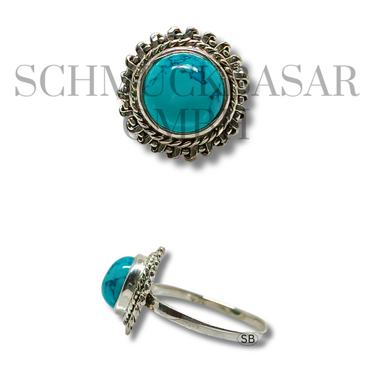 SILVER TURQUOISE STONE RINGS