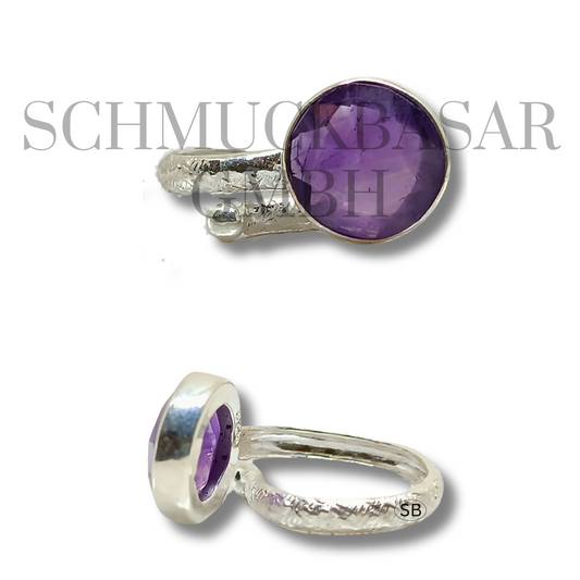 SILVER AMETHYST STONE RINGS