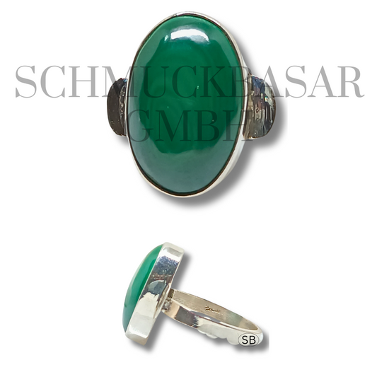 SILVER GREEN ONYX STONE RINGS