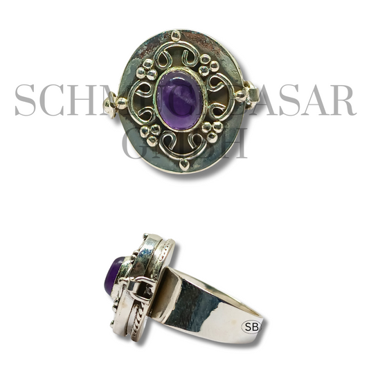 SILVER AMETHYST STONE RINGS