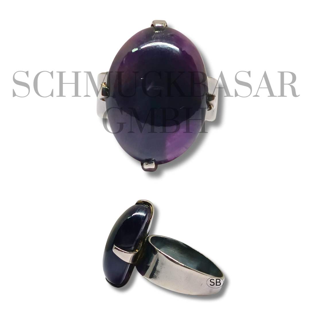 SILVER AMETHYST STONE RINGS