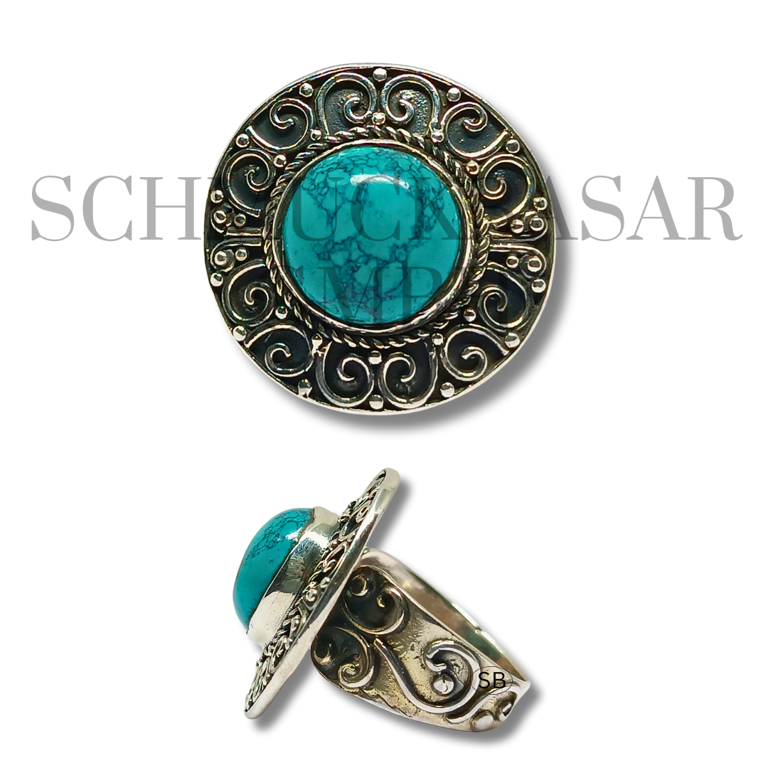 SILVER TURQUOISE STONE RINGS