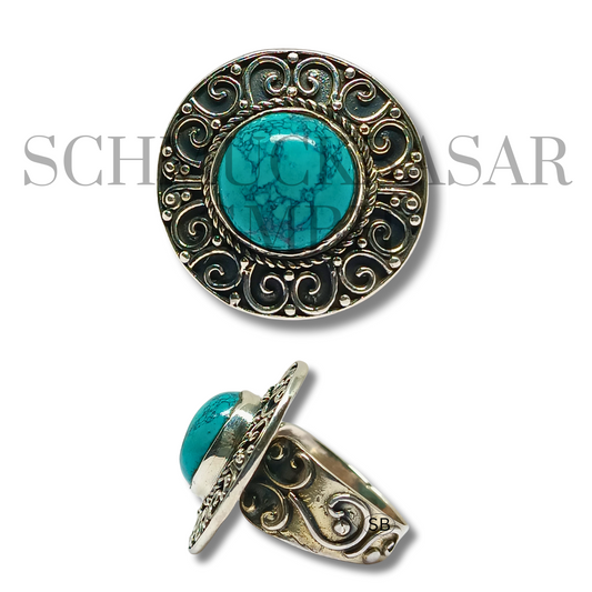 SILVER TURQUOISE STONE RINGS