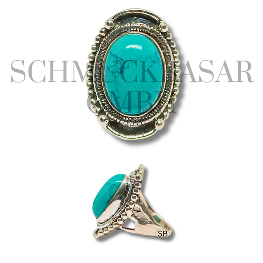 SILVER TURQUOISE STONE RINGS