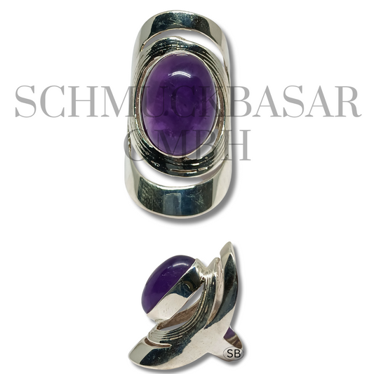 SILVER AMETHYST STONE RINGS