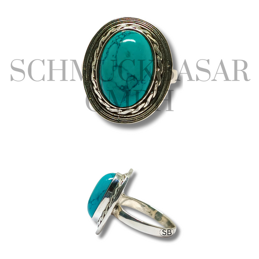 SILVER TURQUOISE STONE RINGS