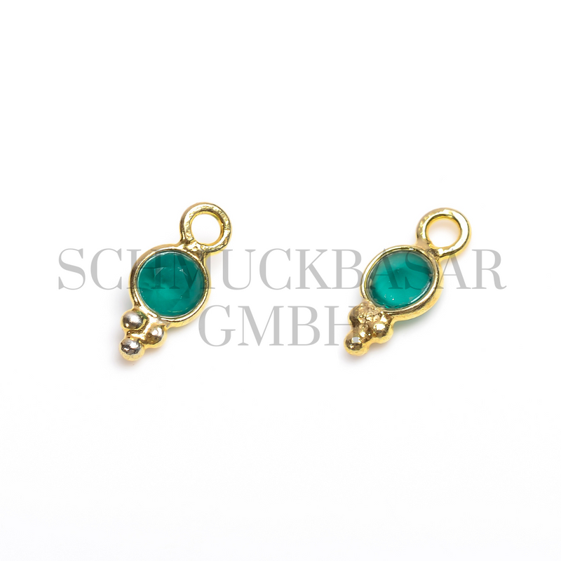 4 MM  GREEN ONYX BEZEL CONNECTOR