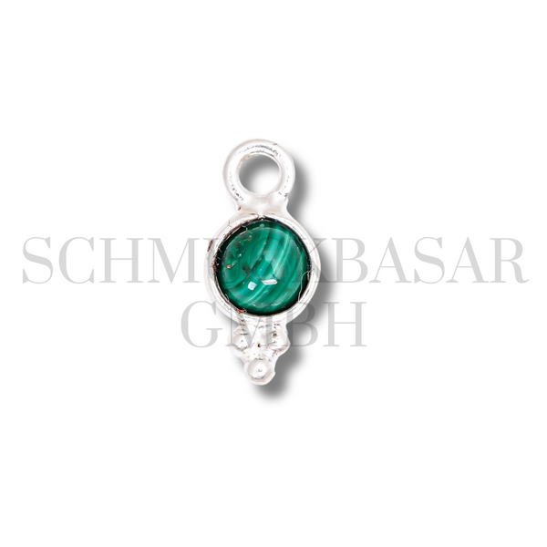 4 MM MALACHITE BEZEL CONNECTOR