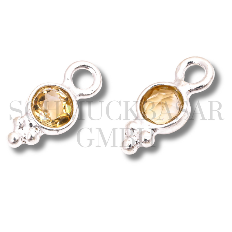 4 MM CITRINE BEZEL CONNECTOR