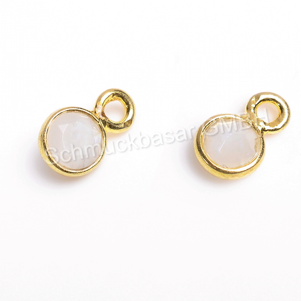 4 MM  R. MOONSTONE BEZEL CONNECTOR