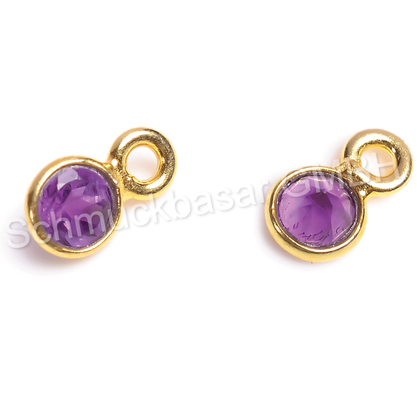 4 MM  AMETHYST BEZEL CONNECTOR