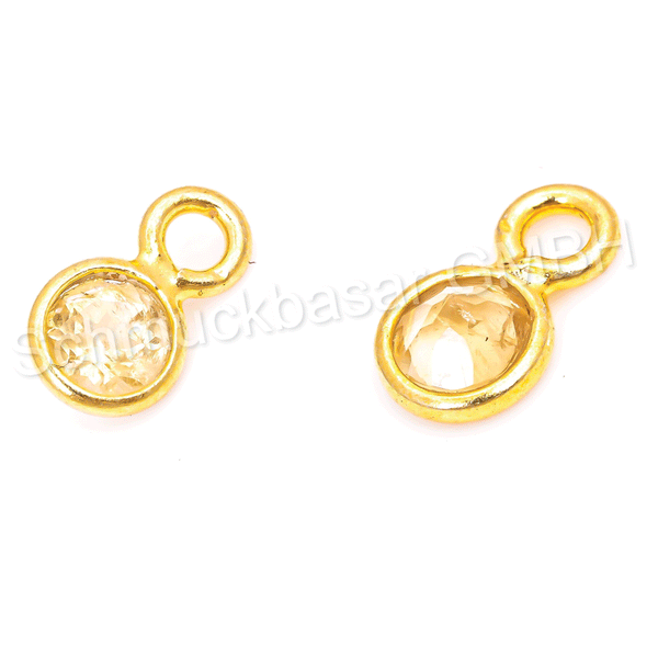 4 MM  CITRINE BEZEL CONNECTOR