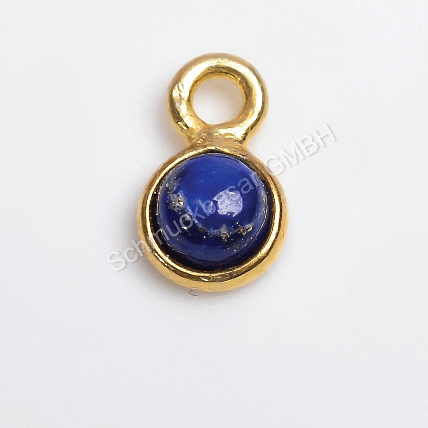 4 MM  LAPIS LAZULI BEZEL CONNECTOR