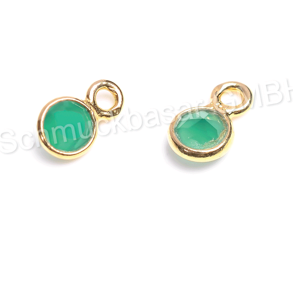 4 MM  GREEN ONYX BEZEL CONNECTOR