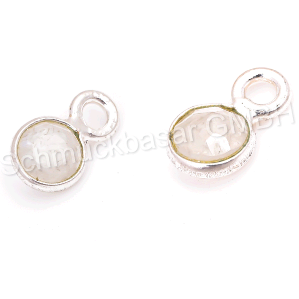 4 MM  R. MOONSTONE BEZEL CONNECTOR