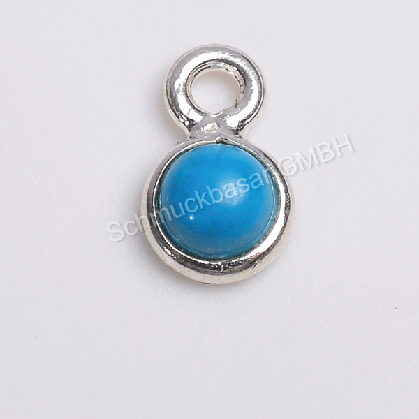 4 MM  TURQUOISE BEZEL CONNECTOR