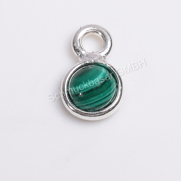 4 MM  MALACHITE BEZEL CONNECTOR