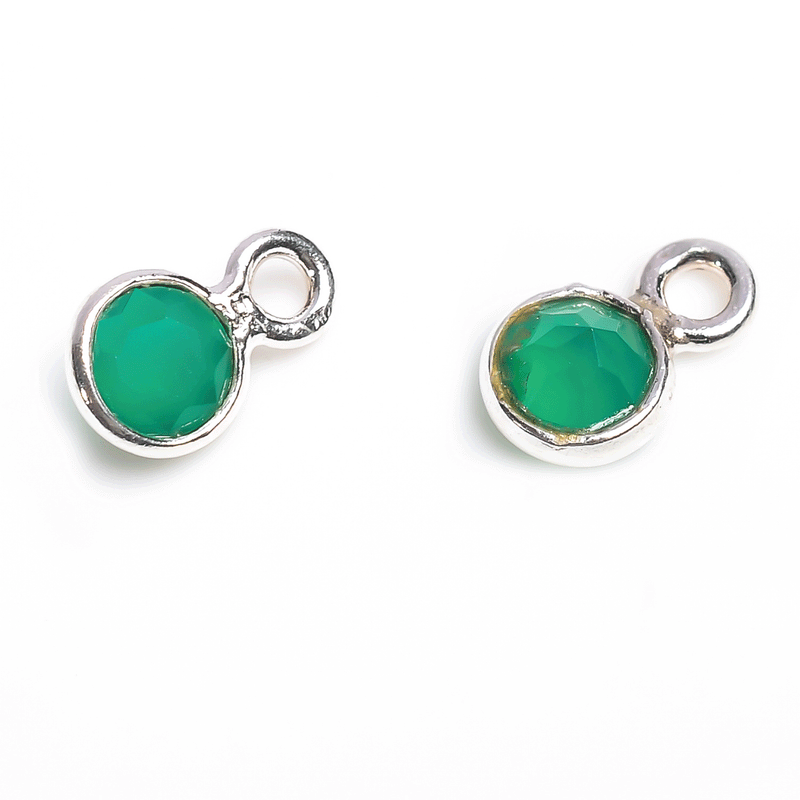 4 MM  GREEN ONYX BEZEL CONNECTOR