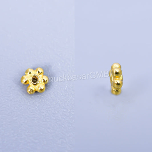 Plain Flower Spacer - Gold