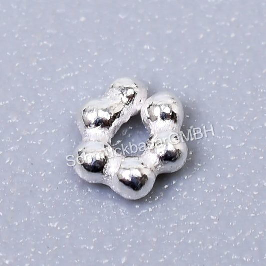 2.5 MM Plain Flower - Silver