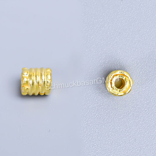 5 x 5.5 MM Beads - Gold Plated