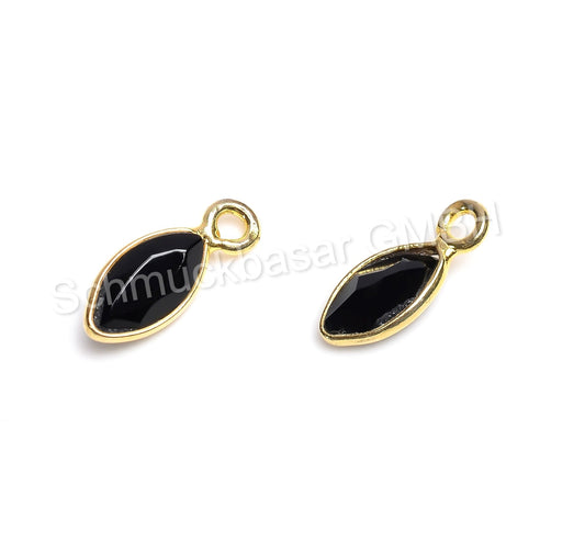 4x 8 MM BLACK ONYX BEZEL CONNECTOR