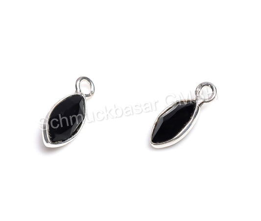 4x 8 MM BLACK ONYX BEZEL CONNECTOR