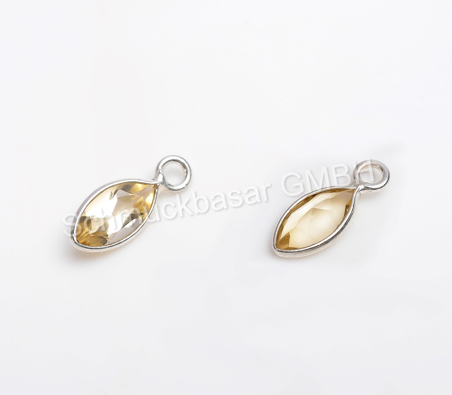 4x 8 MM CITRINE BEZEL CONNECTOR