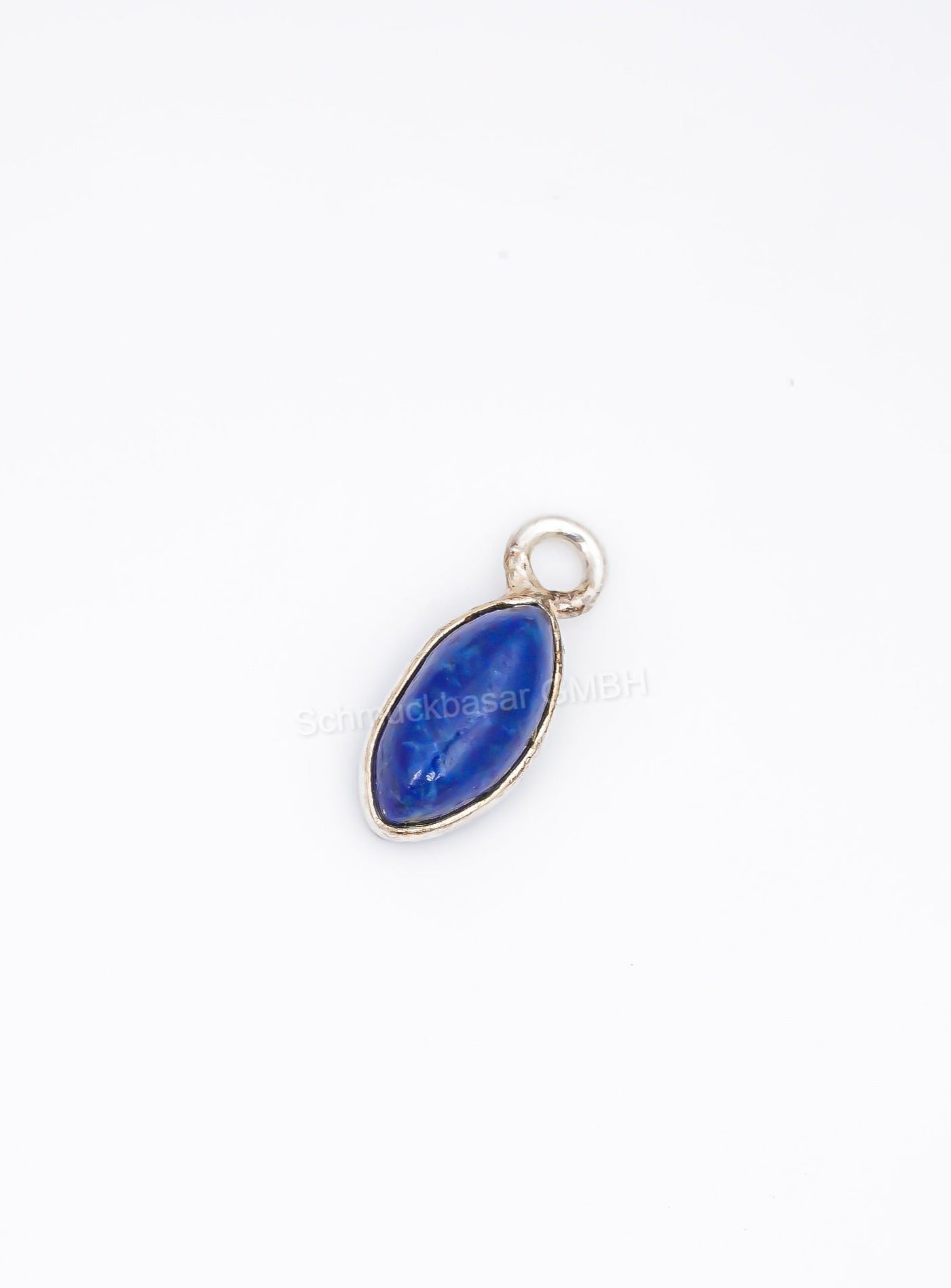 4x 8 MM LAPIS LAZULI BEZEL CONNECTOR