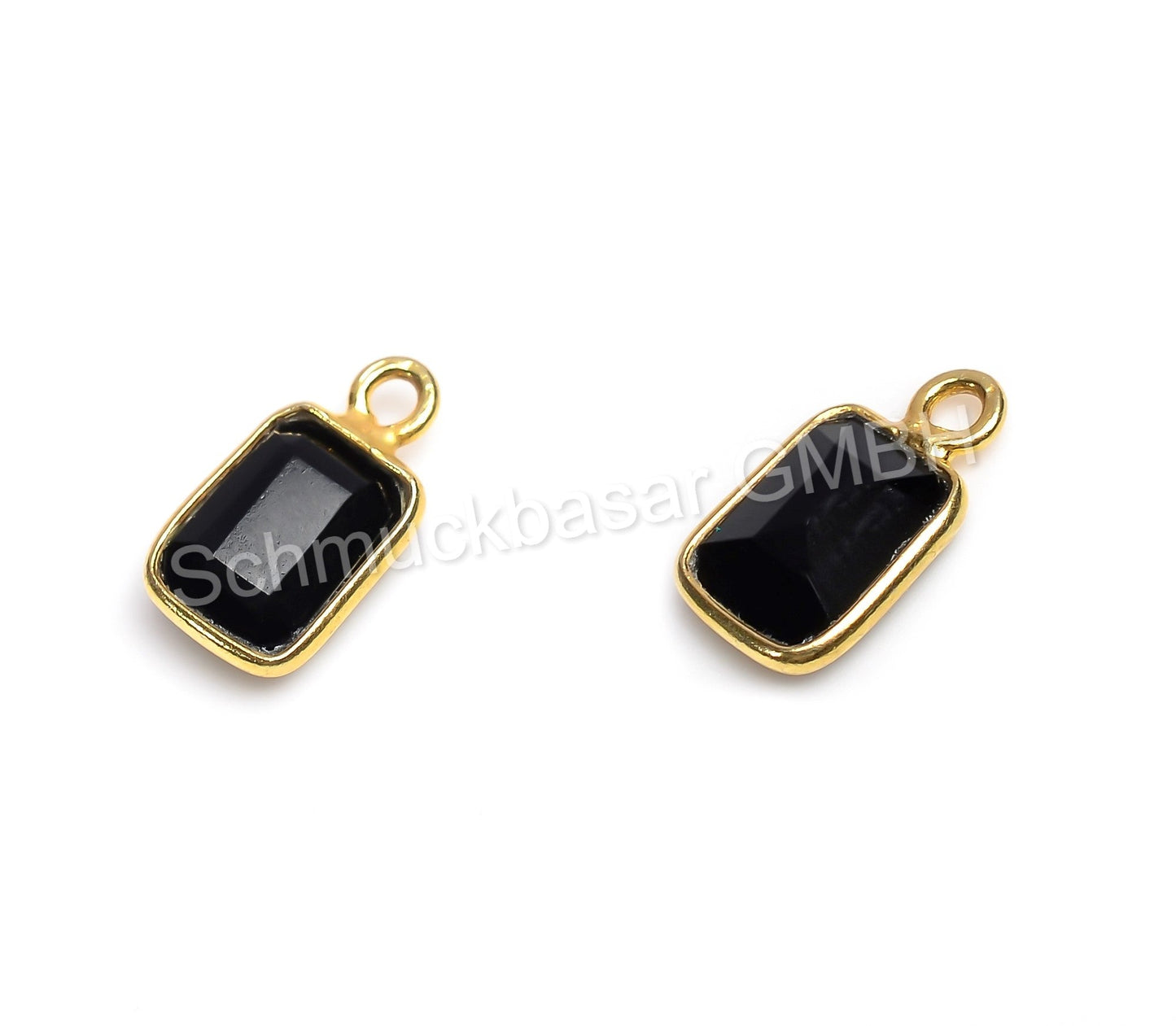 5 x 7 MM BLACK ONYX BEZEL CONNECTOR