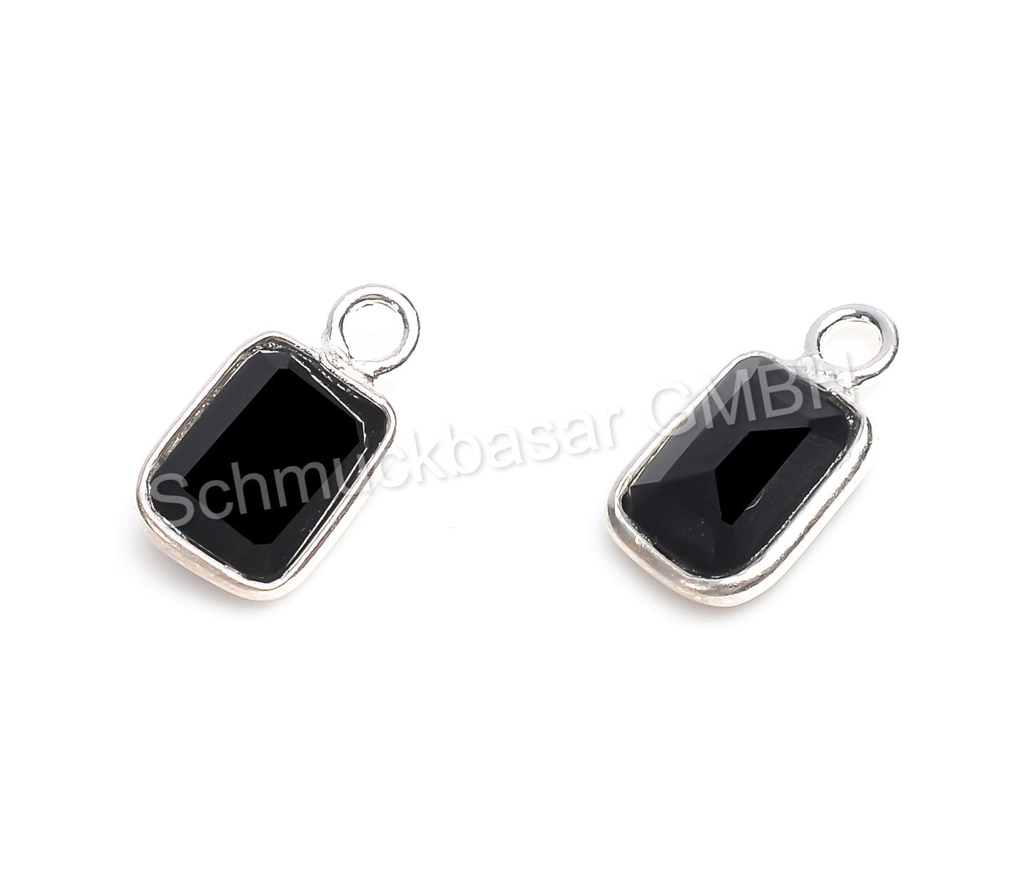 5 x 7 MM BLACK ONYX BEZEL CONNECTOR