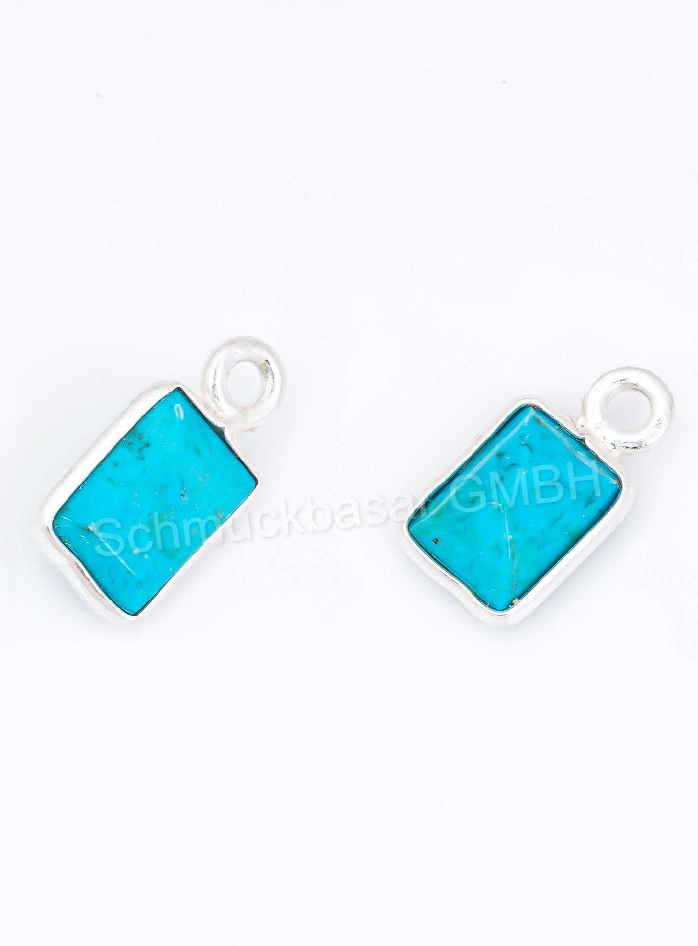 5 x 7 MM TURQUOISE BEZEL CONNECTOR