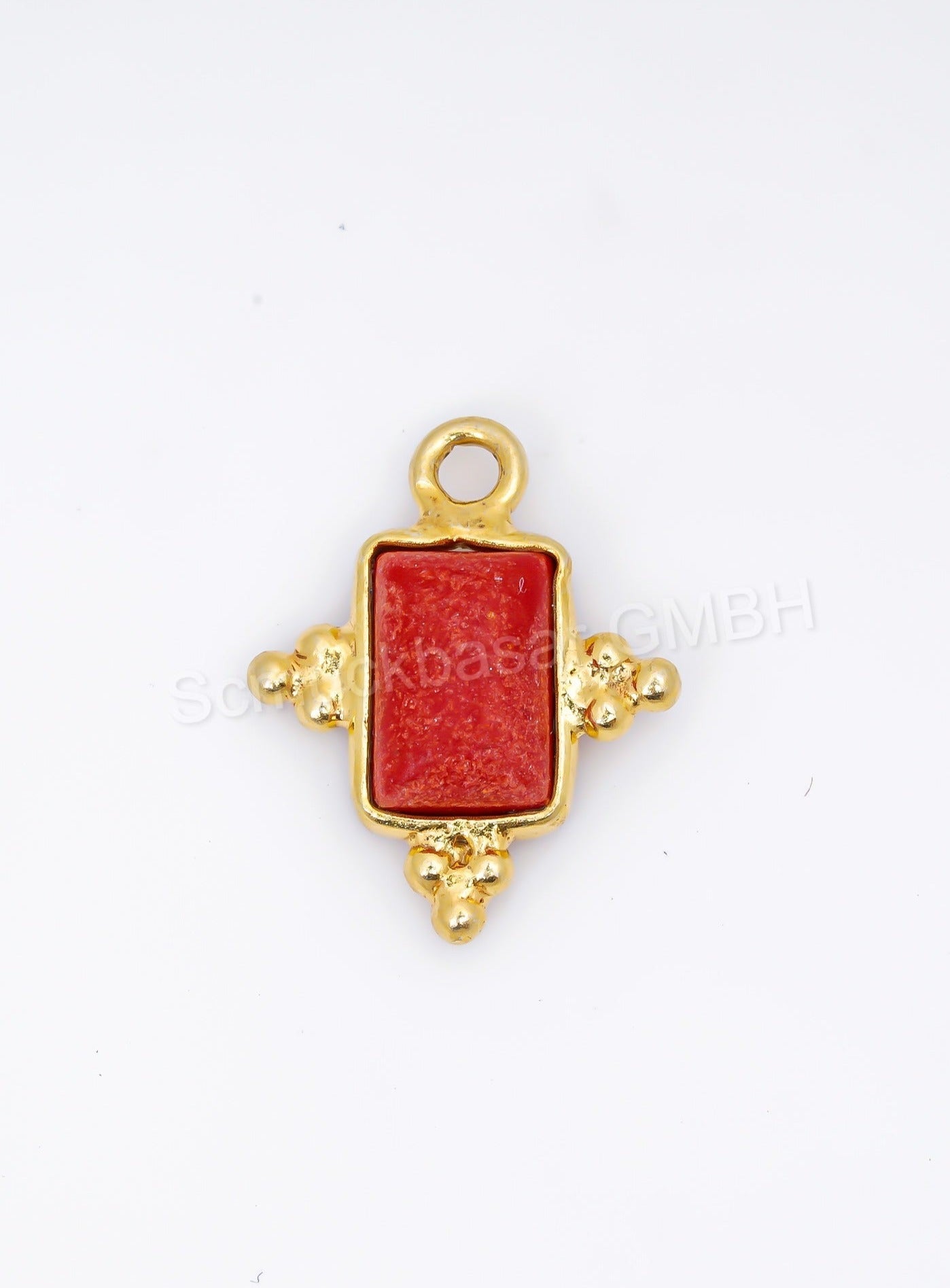 5 x 7 MM CORAL BEZEL CONNECTOR