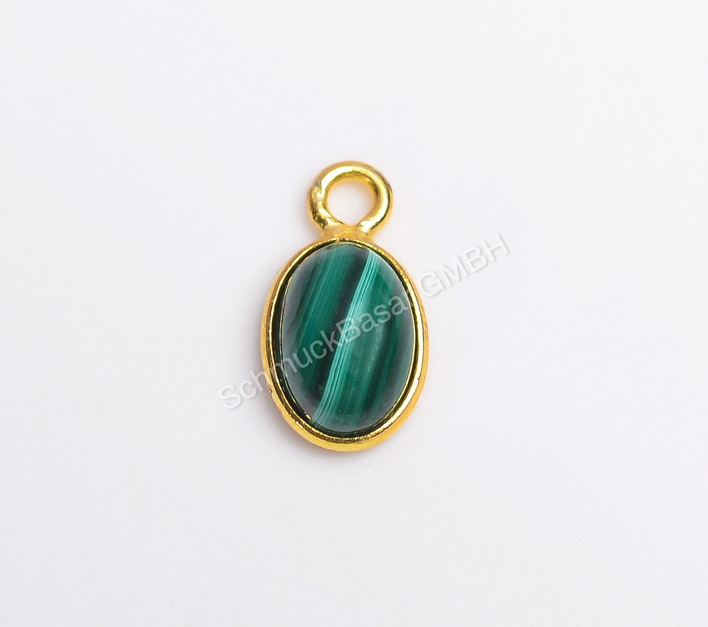 5 x 7 MM MALACHITE BEZEL CONNECTOR