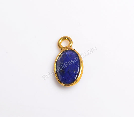 5 x 7 MM LAPIS LAZULI BEZEL CONNECTOR