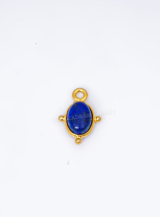 5 x 7 MM LAPIS LAZULI BEZEL CONNECTOR