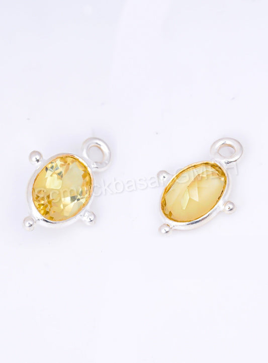 5 x 7 MM CITRINE BEZEL CONNECTOR