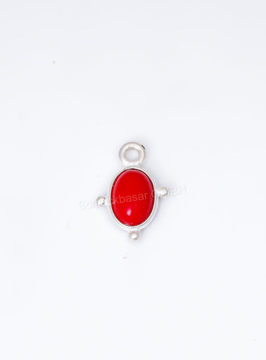 5 x 7 MM CORAL BEZEL CONNECTOR