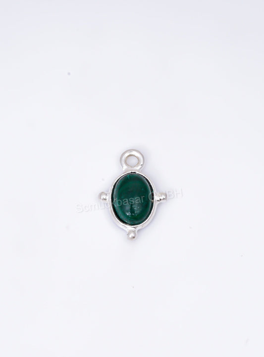 5 x 7 MM MALACHITE BEZEL CONNECTOR