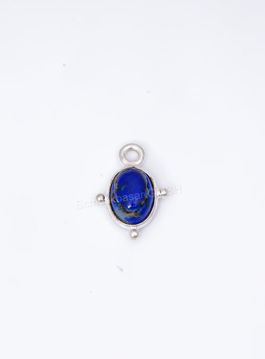 5 x 7 MM LAPIS LAZULI BEZEL CONNECTOR