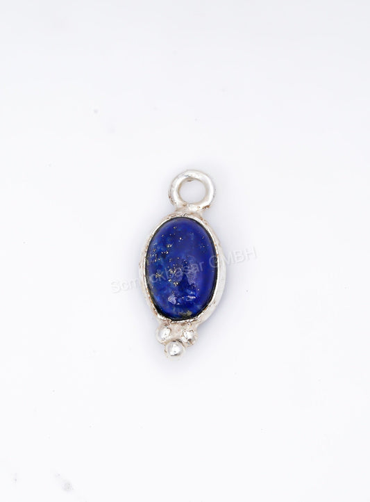 5 x 7 MM LAPIS LAZULI BEZEL CONNECTOR