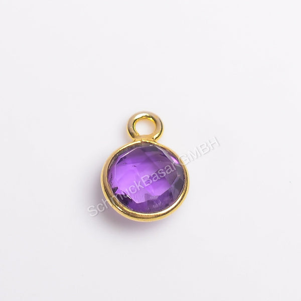 6 MM AMETHYST BEZEL CONNECTOR