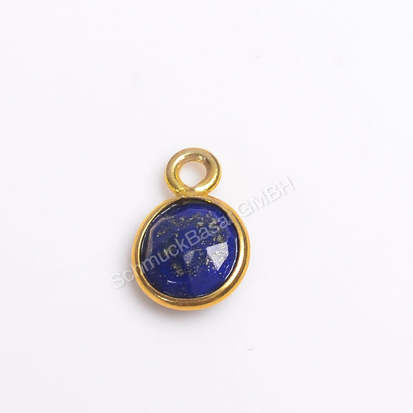 6 MM LAPIS LAZULI BEZEL CONNECTOR