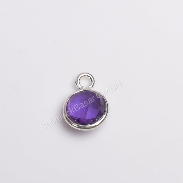 6 MM AMETHYST BEZEL CONNECTOR