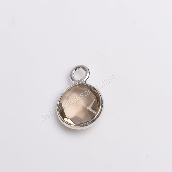 6 MM SMOKEY QUARTZ BEZEL CONNECTOR