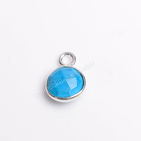 6 MM TURQUOISE BEZEL CONNECTOR